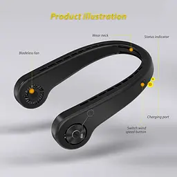Портативний шийний вентилятор USB - мініатюра 6