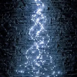 Новорічна конусна гірлянда 3 м 10 ниток 300 LED-лампочок Білий - мініатюра 6