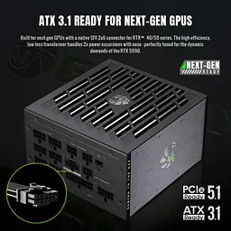 Блок живлення GameMax Lion core 1200P 1200W ATX 3.1 80+ Platinum (Lion core 1200P) - мініатюра 9