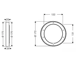 Подовження для зовнішньої частини Hansgrohe 13596000 - мініатюра 2