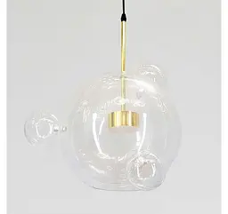 Світлодіодна підвісна люстра Artlight 81617/300-3GD з центральною скляною кулею та трьома декоративними кулями, 15W - мініатюра 4