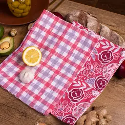 Набір вафельних рушників MirSon №605 Red rue 60х45 см 2 шт. (2200006740124) - мініатюра 3