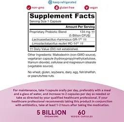 Пробіотики Jarrow Formulas Women's Fem Dophilus 5 млрд 30 капсул - мініатюра 9