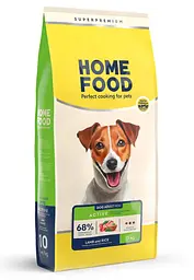 Корм для активних собак та юніорів малих порід Home Food з ягням та рисом 10кг
