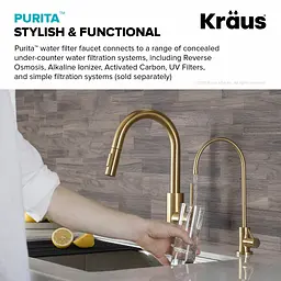 Кран кухонний до фільтру Kraus Purita FF-100BB, Бронза - мініатюра 8
