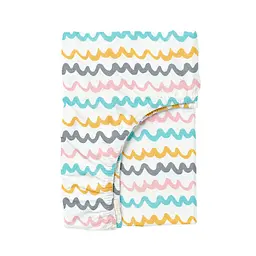 Дитяча постільна білизна в ліжечко WAVY LINES CS2, бірюзовий (WavyLinesColor_Sky_140) - мініатюра 5