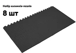 Татамі мат EasyFit 8 шт (30х30х1 см) хвіст ластівки чорний - мініатюра 4