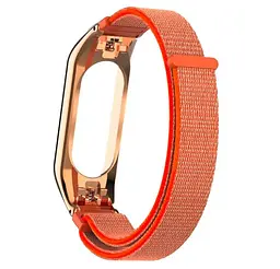 Нейлоновий ремінець Primo для фітнес-браслета Xiaomi Mi Band 3 Orange - мініатюра 3