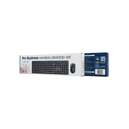 Комплект Gembird Silent Key Pro Business Wireless Black (KBS-WMS-01-CYRL) - мініатюра 4