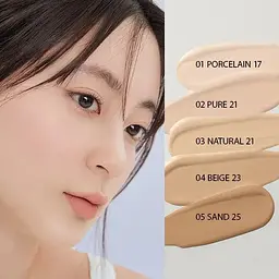 Тональний кушон Rom&nd Nu Zero Cushion 01 Porcelain 17 SPF24 15 мл - мініатюра 7