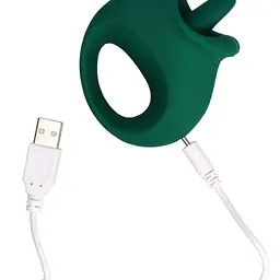 Вібратор для клітора Loveline Licking and Vibrating Clitoral Stimulator зелений - мініатюра 6