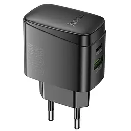 МЗП Hoco CS61A Bright PD30W+QC3.0 (1USB-A/1C) Black - мініатюра 4