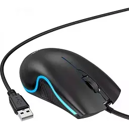 Миша Hoco GM19 Enjoy GaXiaoming luXiaominous wired mouse Black - мініатюра 5