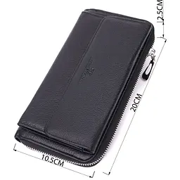 Функціональний гаманець-клатч унісекс з натуральної шкіри ST Leather 22529 чорний - мініатюра 7