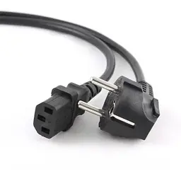 Кабель живлення від мережі PC-186, чорний, 5 м, Cablexpert, CEE 7/7 - IEC C13, 3x1 мм² (PC-186-VDE-5M)