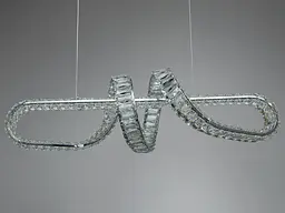 Підвісна люстра Diasha LED хром 84 Вт пульт - мініатюра 3