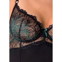 Корсет з пажами Passion FLORIS CORSet black L/XL - мініатюра 5