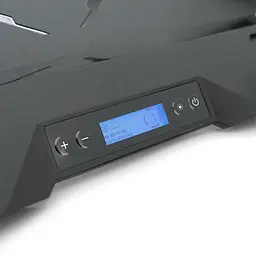 Підставка під ноутбук IceCoorel A3, 10-15.6", 2*60мм 2800±10% RPM, корпус пластик, 2xUSB2.0 + LCD + speed controllers, 400x350x45mm, Black, Box, Q10 - мініатюра 3