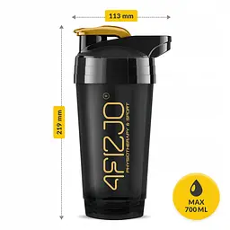 Шейкер спортивний 4FIZJO Ultra 700 мл Black/Gold (P-5905973407038) - мініатюра 8
