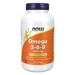 Омега-3 риб'ячий жир Now Foods Omega 3-6-9 1000 мг для серця, мозку та зору 250 софтгелів