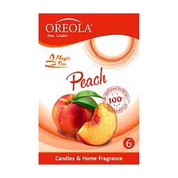 Ароматична свічка Oreola Персик 6 шт (5908252829156)