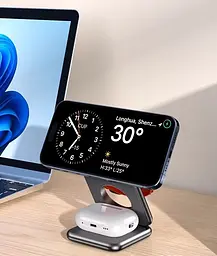 Бездротовий зарядний пристрій Benks JuicePod Wireless Charger Stand + функція MagSafe 3 в 1 - мініатюра 6