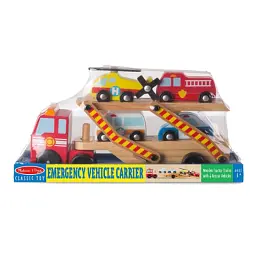 Ігровий набір Melissa&Doug Дерев'яний аварійний перевізник-трейлер (MD14610) - мініатюра 5