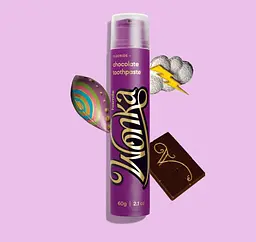Зубная паста hismile Wonka Chocolate мята и шоколад, с фтором и ксилитом, для отбеливания зубов 60 г - миниатюра 3