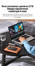 USB-хаб UGREEN CM219 концентратор вхід USB-A виходи 4 USB-A 3.0 до 5 Гбіт/с порт USB-C лише для живлення хаба для передавання даних не для заряджання без встановлення драйверів для Windows macOS Linux захист від перенапруги надмірного струму та перегрівання LED-індикатор роботи вбудований кабель 0,15 м темно-сірий (50985) - мініатюра 11