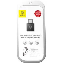 Перехідник адаптер Baseus Exquisite OTG USB to Type-C CATJQ-B01 - мініатюра 4