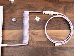 Кабель Keychron USB-A/USB-C USB-C заряджання/синхронізації Keychron, 1.36м, Type-C, Coiled Aviator, фіолетовий (CAB17_KEYCHRON) - мініатюра 4