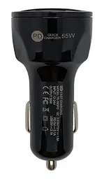 Автомобільний зарядний пристрій XON UniLink Type-C 20W (PD20) + QC3.0 + 5V/3.1A Black (CU2A1C20WB 3449) - мініатюра 6