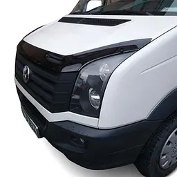 Дефлектор капоту мухобійка для Volkswagen Crafter 2006-2013 Евро Крепление (Vip Tuning) VW09 - мініатюра 3