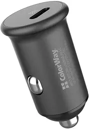 Зарядний пристрій ColorWay 1USB Car ( PD USB Type-C (20W) Gray (CW-CHA028PD-GR)