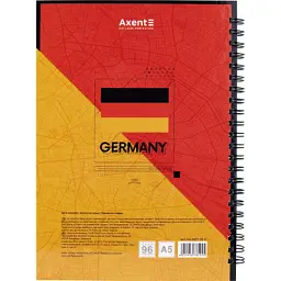 Блокнот Axent на спіралі, тверда обкладинка, А5, 96 арк., Berlin (8032-05-A) - мініатюра 2