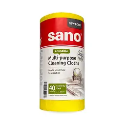 Універсальні серветки для прибирання Sano Multi purpose cloth, 40 шт