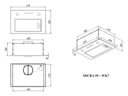 Витяжка вбудована Akpo WK-7 Micra 50 White - мініатюра 2