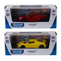 Автомодель – CHEVROLET CORVETTE C8 Z06 2024 (жовтий, червоний) - мініатюра 5
