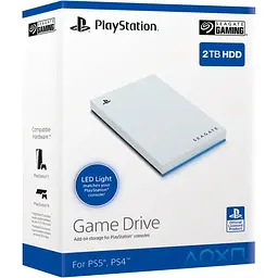 Зовнішній жорсткий диск Seagate 2.5" USB 2.0TB Game Drive for PS5 PS4 White (STLV2000201) - мініатюра 5