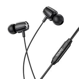 Навушники Hoco M88 Graceful universal earphones with mic чорні - мініатюра 2