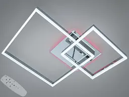 Стельова LED люстра хром 84 Вт 14 квадратів пульт