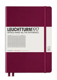 Блокнот Leuchtturm1917 Середній, винний, клітинка (359694) - мініатюра 1