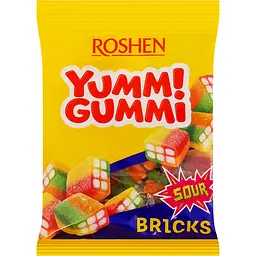 Цукерки желейні Roshen Yummi Gummi Sour bricks 70 г