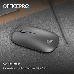 Миша OfficePro Silent Click Wireless Gray (M225G) - мініатюра 13