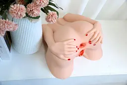 Мастурбатор-попа Naked Factory MONICA, вагіна + анус, 2 канали, дуже реалістичний, наскрізний - мініатюра 11