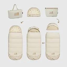 Спальник дитячий з капюшоном Naturehike B300 CNH22SD001 бежевий - мініатюра 4