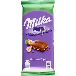 Шоколад Milka молочний з горіхом 90 г (581715)