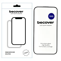 Скло захисне BeCover Apple iPhone 15 Pro 10D Black (711331)