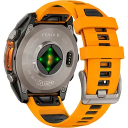 Смарт-годинник Garmin Fenix 8 AMOLED Sapphire 47mm Titanium with Spark Orange/Graphite Silicone Band (010-02904-10) [115077] - мініатюра 6