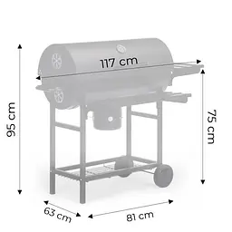 Вугільний гриль MultiGarden XXL BBQ0370 з кришкою, термометром та попільником - мініатюра 6